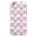 Pink and Red Mini Hearts of a Whole iPhone 6/6s or 6/6s Plus 2-Piece Hybrid INK-Fuzed Case