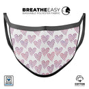 Pink and Red Mini Hearts of a Whole  - Made in USA Mouth Cover Unisex Anti-Dust Cotton Blend Reusable & Washable Face Mask with Adjustable Sizing for Adult or Child