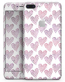 Pink and Red Mini Hearts of a Whole  - Skin-kit for the iPhone 8 or 8 Plus