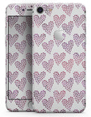 Pink and Red Mini Hearts of a Whole  - Skin-kit for the iPhone 8 or 8 Plus