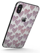 Pink and Red Mini Hearts of a Whole  - iPhone X Skin-Kit
