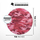 Pink and Red Tradtional Camouflage// WaterProof Rubber Foam Backed Anti-Slip Mouse Pad for Home Work Office or Gaming Computer Desk