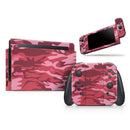 Pink and Red Tradtional Camouflage // Skin Decal Wrap Kit for Nintendo Switch Console & Dock, Joy-Cons, Pro Controller, Lite, 3DS XL, 2DS XL, DSi, or Wii - Vinyl Skin Wrap for Nintendo Switch 2, OLED, Lite, Pro Controller, Wii & Classic Handhelds