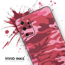 Pink and Red Tradtional Camouflage - Premium Vinyl Skin Decal for Samsung Galaxy S25 Ultra, S24, S23, S22 & All Galaxy S Models