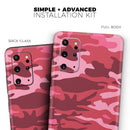 Pink and Red Tradtional Camouflage - Premium Vinyl Skin Decal for Samsung Galaxy S25 Ultra, S24, S23, S22 & All Galaxy S Models