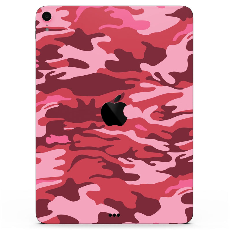 Pink and Red Tradtional Camouflage - Full Body Skin Decal for the Apple iPad Pro 12.9", 11", 10.5", 9.7", Air or Mini (All Models Available)