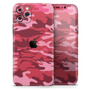 Pink and Red Tradtional Camouflage - Protective Skin Wrap & Decal – Compatible with iPhone SE to iPhone 17 Pro Max (All Models)