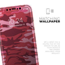 Pink and Red Tradtional Camouflage - Protective Skin Wrap & Decal – Compatible with iPhone SE to iPhone 17 Pro Max (All Models)