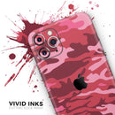 Pink and Red Tradtional Camouflage - Protective Skin Wrap & Decal – Compatible with iPhone SE to iPhone 17 Pro Max (All Models)