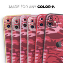 Pink and Red Tradtional Camouflage - Protective Skin Wrap & Decal – Compatible with iPhone SE to iPhone 17 Pro Max (All Models)