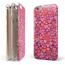 Pink and Red Watercolor Hearts iPhone 6/6s or 6/6s Plus 2-Piece Hybrid INK-Fuzed Case