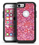 Pink and Red Watercolor Hearts - iPhone 7 or 8 OtterBox Case & Skin Kits