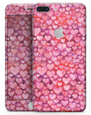 Pink and Red Watercolor Hearts - Skin-kit for the iPhone 8 or 8 Plus
