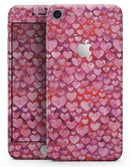 Pink and Red Watercolor Hearts - Skin-kit for the iPhone 8 or 8 Plus