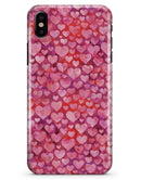 Pink and Red Watercolor Hearts - iPhone X Clipit Case