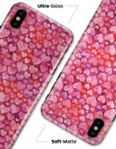 Pink and Red Watercolor Hearts - iPhone X Clipit Case