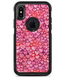 Pink and Red Watercolor Hearts - iPhone X OtterBox Case & Skin Kits