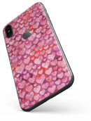 Pink and Red Watercolor Hearts - iPhone X Skin-Kit