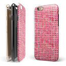 Pink and Red Watercolor Squares iPhone 6/6s or 6/6s Plus 2-Piece Hybrid INK-Fuzed Case
