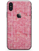 Pink and Red Watercolor Squares - iPhone X Skin-Kit
