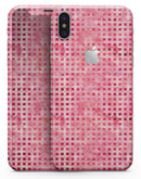 Pink and Red Watercolor Squares - iPhone X Skin-Kit
