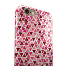 Pink and Red Watercolor Triangle Pattern iPhone 6/6s or 6/6s Plus 2-Piece Hybrid INK-Fuzed Case