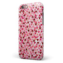 Pink and Red Watercolor Triangle Pattern iPhone 6/6s or 6/6s Plus 2-Piece Hybrid INK-Fuzed Case