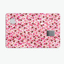 Pink and Red Watercolor Triangle Pattern - Premium Protective Decal Skin-Kit for the Apple Credit Card