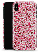 Pink and Red Watercolor Triangle Pattern - iPhone X Clipit Case