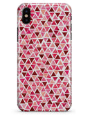Pink and Red Watercolor Triangle Pattern - iPhone X Clipit Case