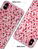 Pink and Red Watercolor Triangle Pattern - iPhone X Clipit Case