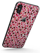 Pink and Red Watercolor Triangle Pattern - iPhone X Skin-Kit