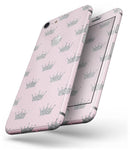 Pink and Silver Crowns - Skin-kit for the iPhone 8 or 8 Plus