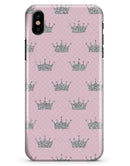 Pink and Silver Crowns - iPhone X Clipit Case