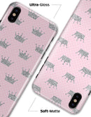 Pink and Silver Crowns - iPhone X Clipit Case