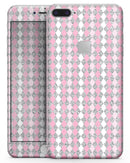 Pink and Silver Diamonds All Over - Skin-kit for the iPhone 8 or 8 Plus