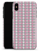 Pink and Silver Diamonds All Over - iPhone X Clipit Case