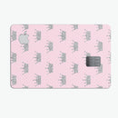 Pink_and_Silver_Glitter_0004_crowns - Premium Protective Decal Skin-Kit for the Apple Credit Card