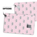 Pink_and_Silver_Glitter_0004_crowns - Premium Protective Decal Skin-Kit for the Apple Credit Card