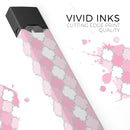 Pink_and_Silver_Glitter_0007_quatrefoil - Premium Decal Protective Skin-Wrap Sticker compatible with the Juul Labs vaping device