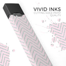 Pink_and_Silver_Glitter_0009_chevron 2 - Premium Decal Protective Skin-Wrap Sticker compatible with the Juul Labs vaping device