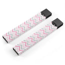 Pink_and_Silver_Glitter_0015_chevron - Premium Decal Protective Skin-Wrap Sticker compatible with the Juul Labs vaping device