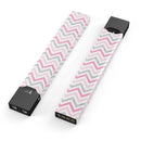 Pink_and_Silver_Glitter_0015_chevron - Premium Decal Protective Skin-Wrap Sticker compatible with the Juul Labs vaping device