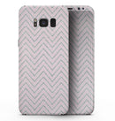 Pink and Silver Glitter Chevron - Samsung Galaxy S8 Full-Body Skin Kit