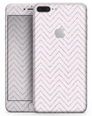 Pink and Silver Glitter Chevron - Skin-kit for the iPhone 8 or 8 Plus