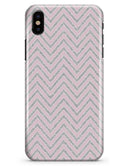 Pink and Silver Glitter Chevron - iPhone X Clipit Case