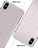 Pink and Silver Glitter Chevron - iPhone X Clipit Case