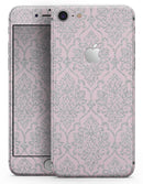 Pink and Silver Glitter Damask Pattern - Skin-kit for the iPhone 8 or 8 Plus