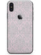Pink and Silver Glitter Damask Pattern - iPhone X Skin-Kit