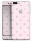 Pink and Silver Glitter Polkadots - Skin-kit for the iPhone 8 or 8 Plus